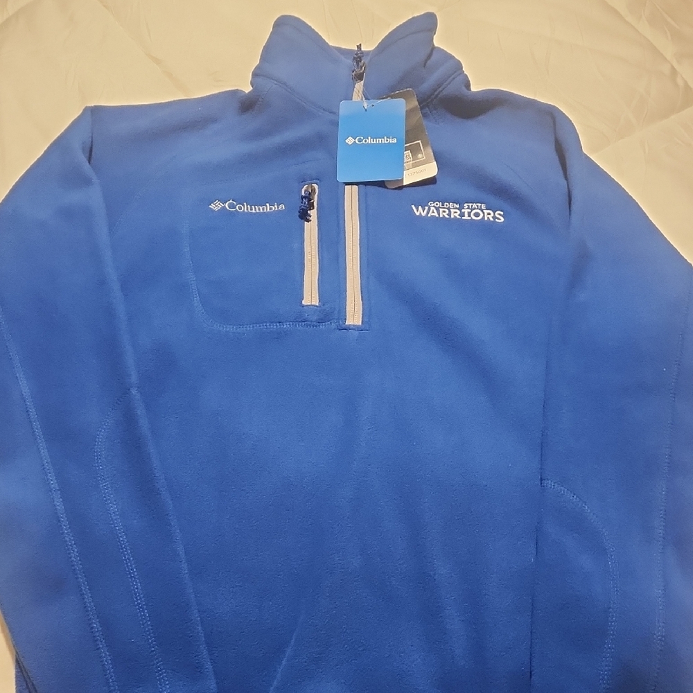 Columbia Blue Golden State Warriors Quarter-Zip Fleece